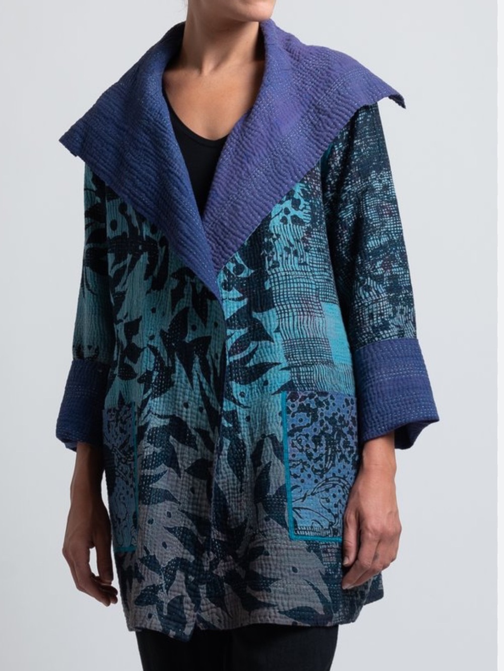 Mieko Mintz 4-Layer Twilight Print Jacket in Blue | Santa Fe Dry